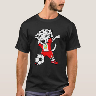 Dabbing Dalmatiner Peru Soccer Fans Jersey Peruane T-Shirt