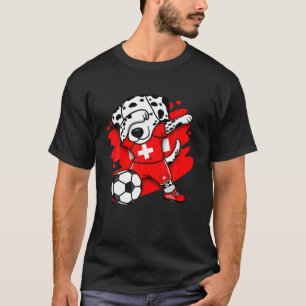Dabbing Dalmatiner Schweiz Fußballfans Jersey F T-Shirt