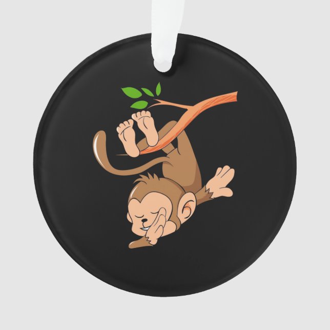 Dabbing Dance Monkey Ornament (Vorderseite)
