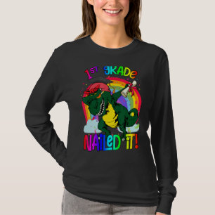 Dabbing Dinosaurier Rex Abschluss Nail I T-Shirt