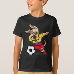 Dabbing Dog Ecuador Fußballfans Trikot Ecuadoriani T-Shirt