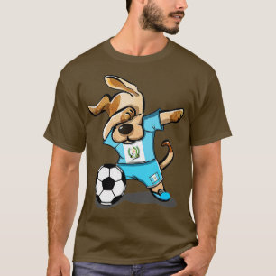 Dabbing Dog Guatemala Fußball Guatemala Flaggenfuß T-Shirt