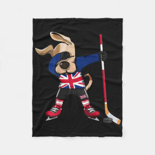 Dabbing Dog Vereinigtes Königreich Eishockeyfans J Fleecedecke