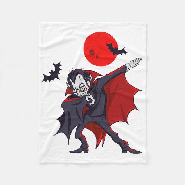 Dabbing Dracula Vampire Halloween Count Dabula Gif Fleecedecke (Vorderseite)
