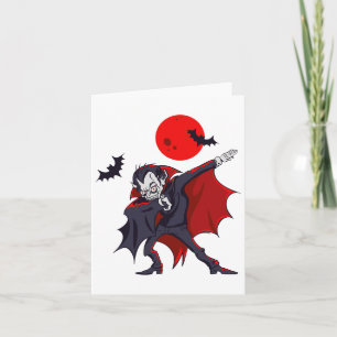 Dabbing Dracula Vampire Halloween Count Dabula Gif Karte