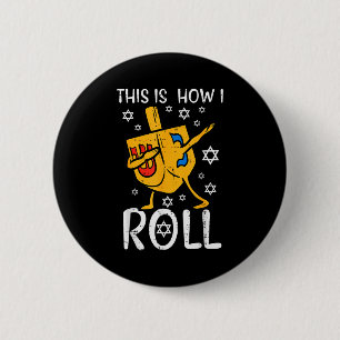 Dabbing Dreidel Hässliches Hanukkah Lustiges Chanu Button