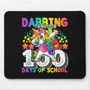Dabbing durch 100 Schultage Dabbing Einhorn Mousepad