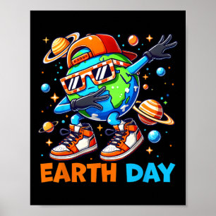 Dabbing Earth Day 2025 Niedlich Earth Day Kinder K Poster