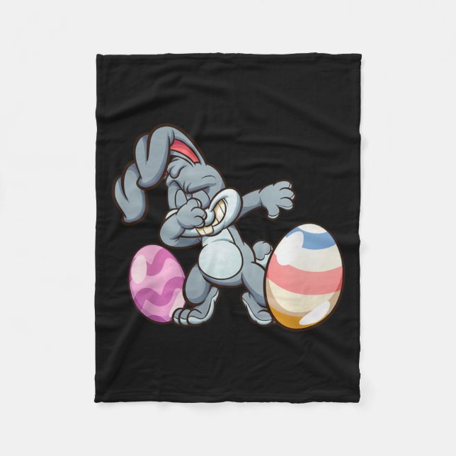 Dabbing Easter Bunny Premium Tri-blend  Fleecedecke (Vorderseite)