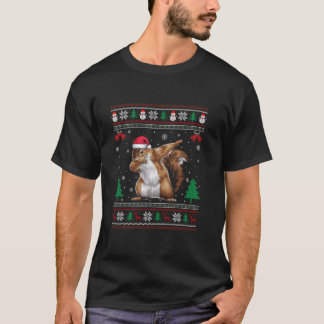 Dabbing Eichhörnchen Weihnachtsmannmütze Boys Girl T-Shirt
