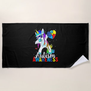 Dabbing Einhorn Autism Awareness Kinder Mädchen Ju Strandtuch