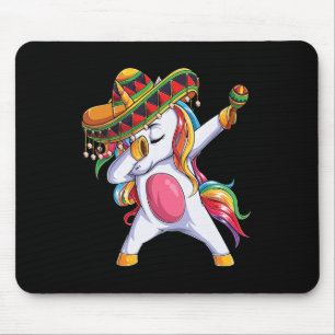 Dabbing Einhorn Cinco De Mayo Kinder Mädchen Fraue Mousepad