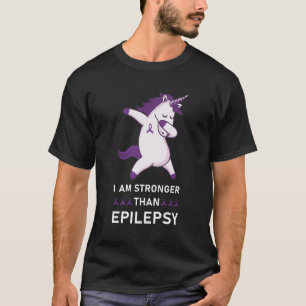 Dabbing Einhorn Epilepsie Bewusstseinsband T-Shirt