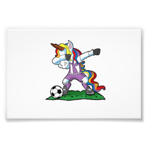 Dabbing Einhorn Fußball Mädchen Frauen Team Traine Fotodruck