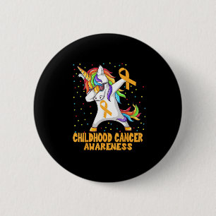 Dabbing Einhorn Kinderkrebsbewusstsein Krieger Button