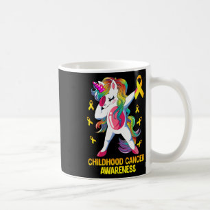 Dabbing Einhorn Kinderkrebsbewusstsein Krieger Kaffeetasse