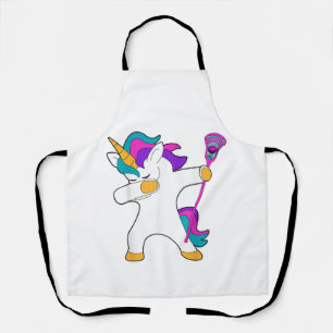 Dabbing Einhorn Lacrosse LAX-Shirt Lustiges Tee-Ge Schürze