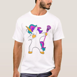 Dabbing Einhorn Lacrosse LAX-Shirt Lustiges Tee-Ge T-Shirt
