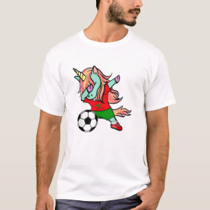 Dabbing Einhorn Marokko Fußballfans Jersey Morocca T-Shirt