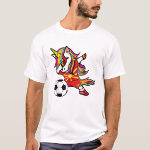 Dabbing Einhorn Mazedonien Fußballfans Jersey Maze T-Shirt