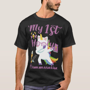 Dabbing Einhorn Meine erste heilige Kommunion T-Shirt