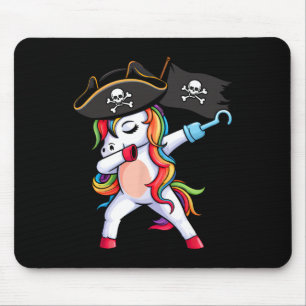 Dabbing Einhorn Piraten Mädchen Kinder Lustiger Ha Mousepad