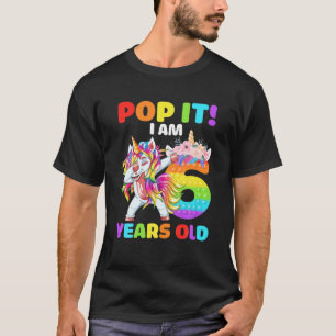 Dabbing Einhorn Pop Ich bin 6 Jahre alt Kinder 6th T-Shirt
