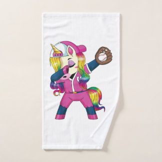 Dabbing Einhorn Softball Regenbogen Baseball Mädch Handtuch