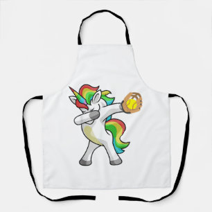 Dabbing Einhorn Softball Spieler Lustiger Dab Tanz Schürze