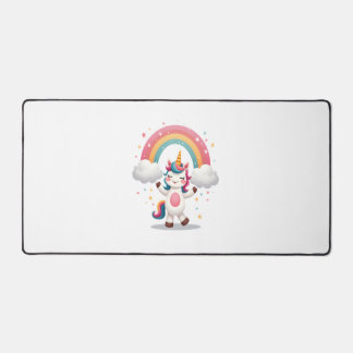Dabbing Einhorn T-Shirt - Lustiges Dab Tanz Regenb Schreibtischunterlage