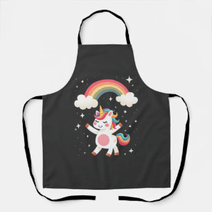 Dabbing Einhorn T-Shirt - Lustiges Dab Tanz Regenb Schürze