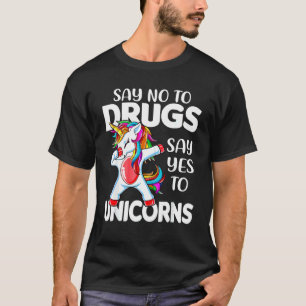 Dabbing Einhorn Wir tragen Rot für den Roten Band  T-Shirt