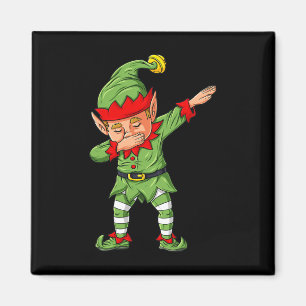 Dabbing Elf Familie Matching Weihnachtsjunge Mädch Magnet