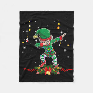 Dabbing Elf Shirt Kostüme Weihnachtskadett Männer Fleecedecke