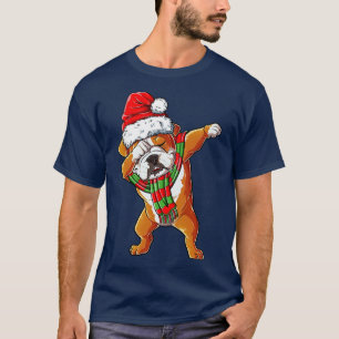 Dabbing English Bulldog Weihnachtskinder Geschenke T-Shirt