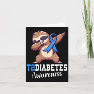 Dabbing Flatth Diabetes Awareness Typ 2 Diabetes B Karte