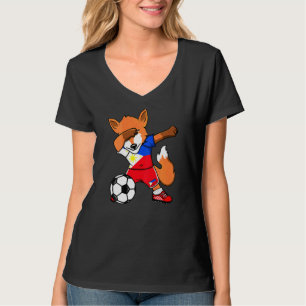 Dabbing Fox Philippines Soccer Fans Jersey Flag Fl T-Shirt