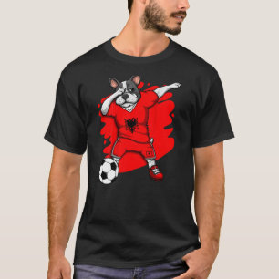 Dabbing Französisch Bulldog Albanien Fußball Fans  T-Shirt