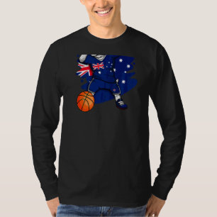 Dabbing Französisch Bulldog Australia Basketball F T-Shirt
