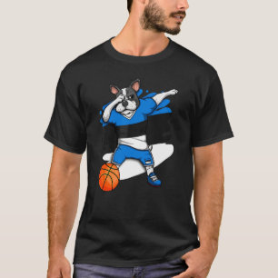 Dabbing Französisch Bulldog Estland Basketball Fan T-Shirt