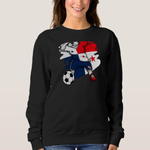 Dabbing French Bulldog Panama Soccer Fans Jersey F Sweatshirt