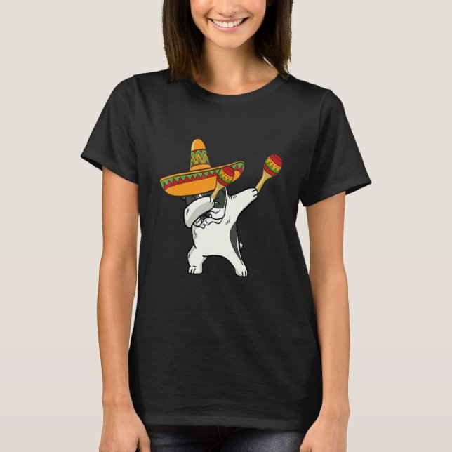 Dabbing French Bulldog Sombrero Mexican Cinco De m T-Shirt (Vorderseite)