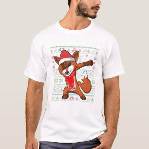 Dabbing Fuchs Hässliches Weihnachten T-Shirt