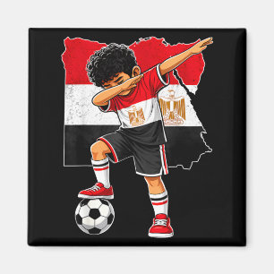 Dabbing-Fußball-Ägypten-Trikot-Junge-Ägypter-Junge Magnet