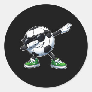 Dabbing Fußball Fußball Lustige Grafik Runder Aufkleber