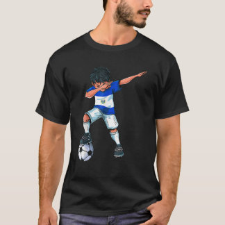 Dabbing Fußball Junge El Salvador Salvadorianische T-Shirt