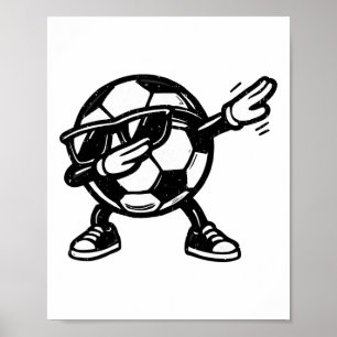Dabbing Fußball Ll Lustiger Sport Spieler Dab-Tanz Poster