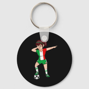 Dabbing Fußball Mädchen Italien Trikot Italienisch Schlüsselanhänger