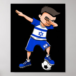 Dabbing Fußballjunge - Israel Trikot Israelische F Poster