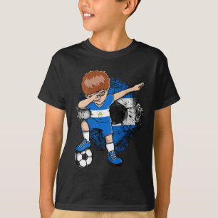 Dabbing Fußballjunge Nicaragua Trikot Nicaragua Fu T-Shirt